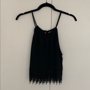 Black Crochet Top